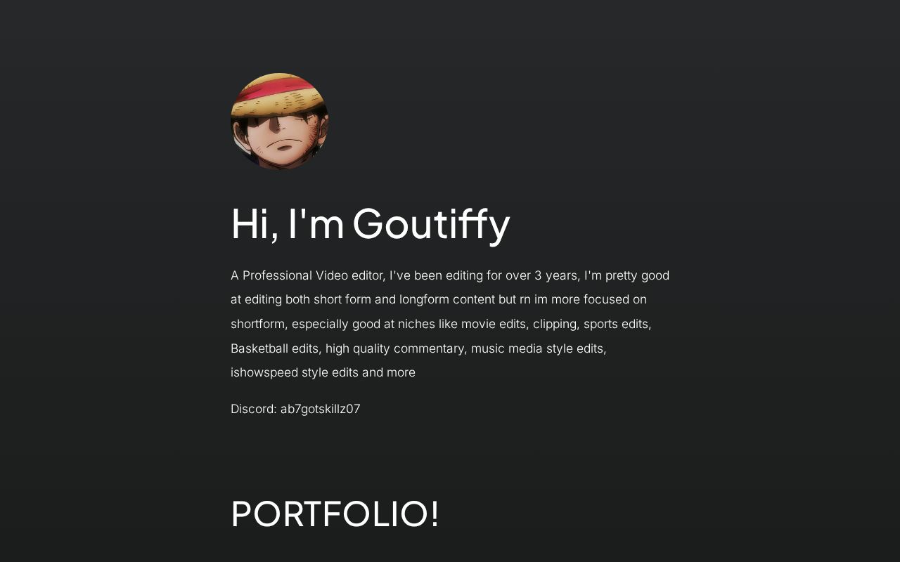 Carrd profile picture for @gout